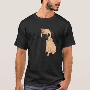 Mops beißt Süßer Mops Tier Hund T-Shirt