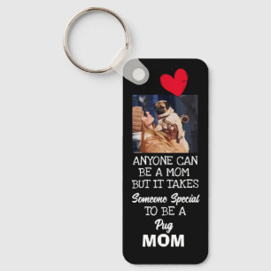 Mops...Beste Mama Benutzerdefinierter doppelseitig Schlüsselanhänger
