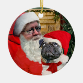 MOPS BETRACHTET OBEN SANKT-VERZIERUNG KERAMIK ORNAMENT