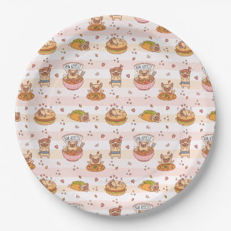 Mops Bon Appetit Hamburger Taco Food Pappteller