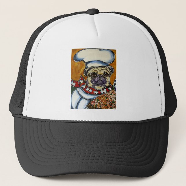 Mops Chef Truckerkappe (Vorderseite)