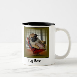 Mops-Chef Zweifarbige Tasse