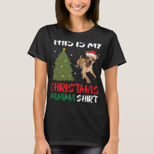 Mops Chihuahua Mix Das ist mein Weihnachts-Pajama T-Shirt