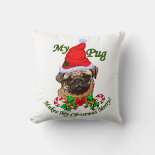 Mops Christmas Merry Kissen