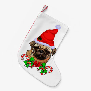 Mops Christmas Merry Kleiner Weihnachtsstrumpf