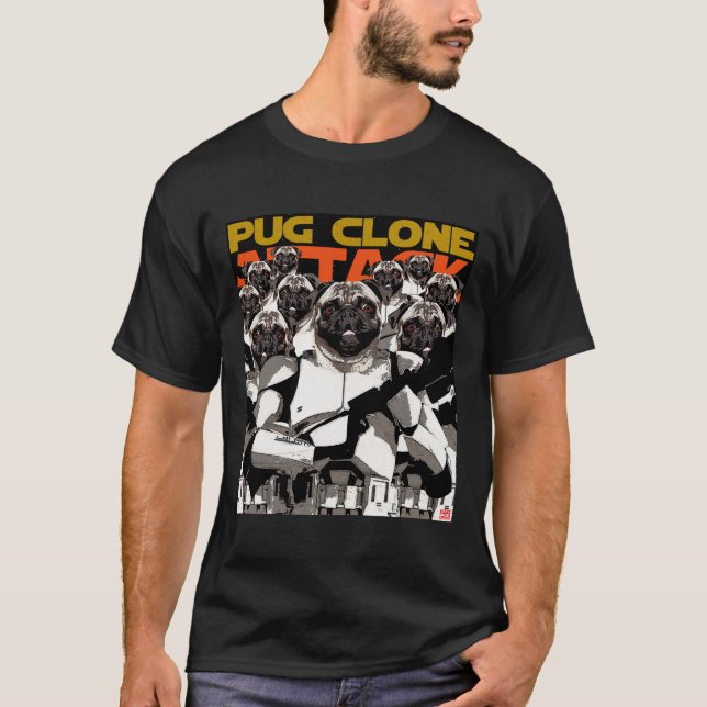 Mops Clone Attack Classic T - Shirt 629 (Vorderseite)