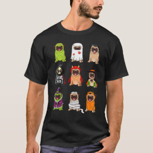 Mops Collection Happy Mops-o-ween Halloween Spooky T-Shirt