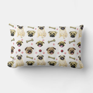 Mops Cushion White Lendenkissen
