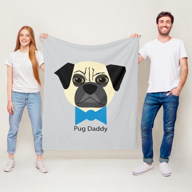 Mops Daddy Fleecedecke (Beispiel)
