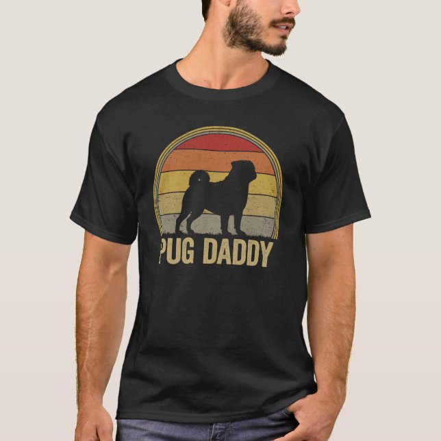 Mops Daddy Funny Mops Vater T-Shirt (Vorderseite)