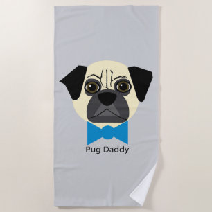 Mops Daddy Strandtuch