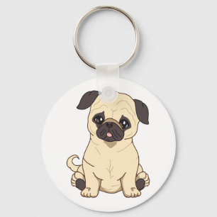 Mops, der durch begrenzte Ausgabe Pablos Fernandez Schlüsselanhänger