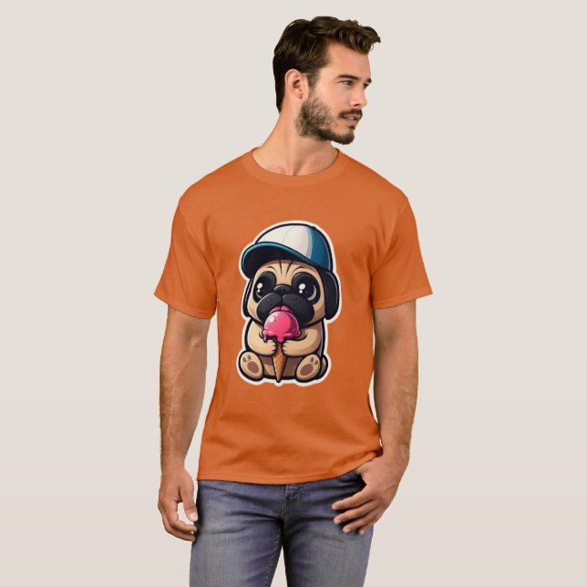 MOPS, DER EIS KREBS ESSEN 6 T-Shirt (Vorne ganz)