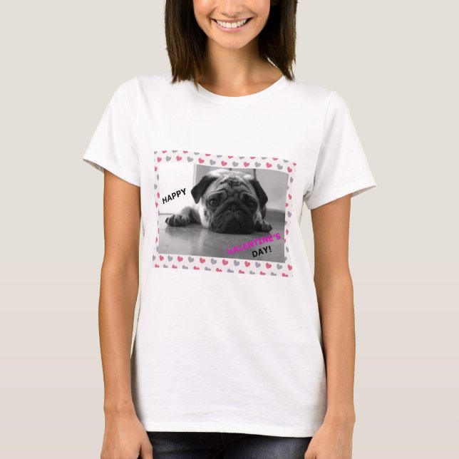 Mops - Der Valentinstag T-Shirt (Vorderseite)