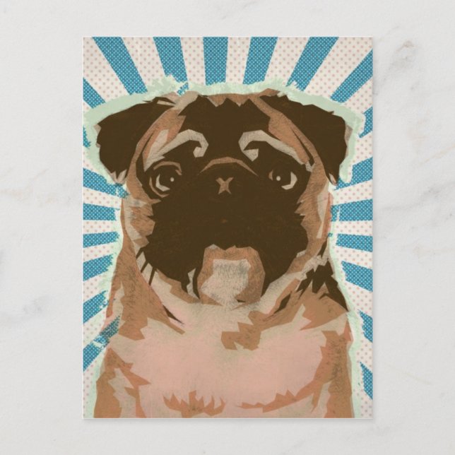 MOPS Design Postkarte (Vorderseite)