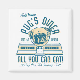 Mops Diner 50er Retro Vintage Magnete Magnet