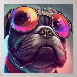Mops Dog Art Poster