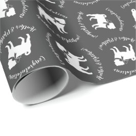 Mops Dog Baby Duwer Thema Welpe Geschlecht Neutral Geschenkpapier
