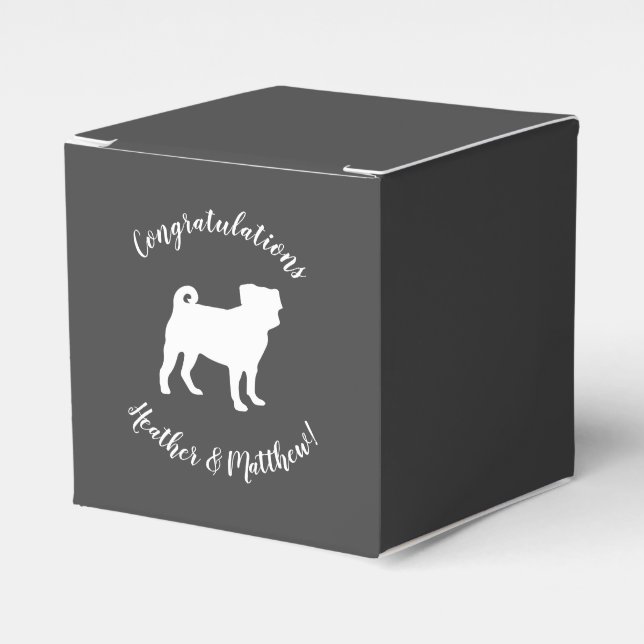 Mops Dog Baby Duwer Thema Welpe Geschlecht Neutral Geschenkschachtel (Vorderseite)