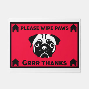 Mops Dog Besitzer Zuhause Doormat Fußmatte