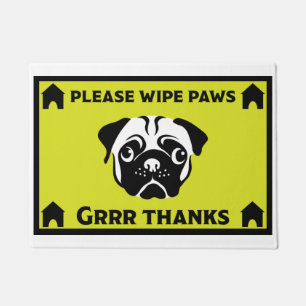 Mops Dog Besitzer Zuhause Doormat Fußmatte
