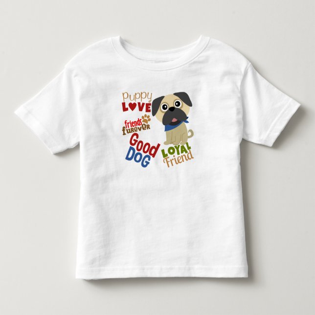Mops Dog Bester Freund Kleinkind T-shirt (Vorderseite)