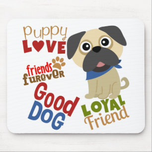 Mops Dog Bester Freund Mousepad