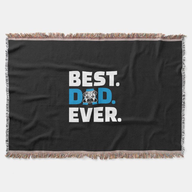 Mops Dog Bester Vater je Decke (Vorderseite)