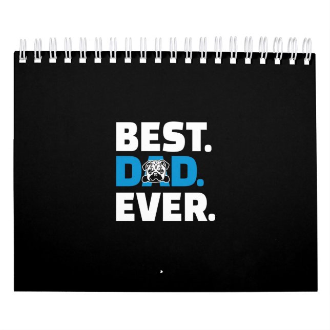 Mops Dog Bester Vater je Kalender (Titelbild)