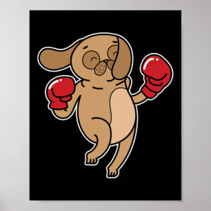 Mops Dog Boxing Poster