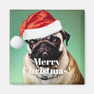 Mops Dog Christmas Magnet