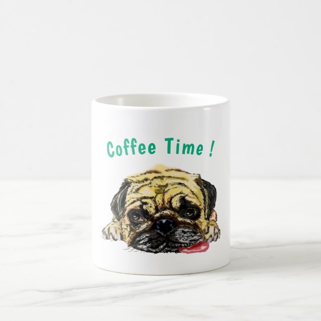 Mops Dog Funny Coffee Tasse - Benutzerdefinierter  (Mittel)