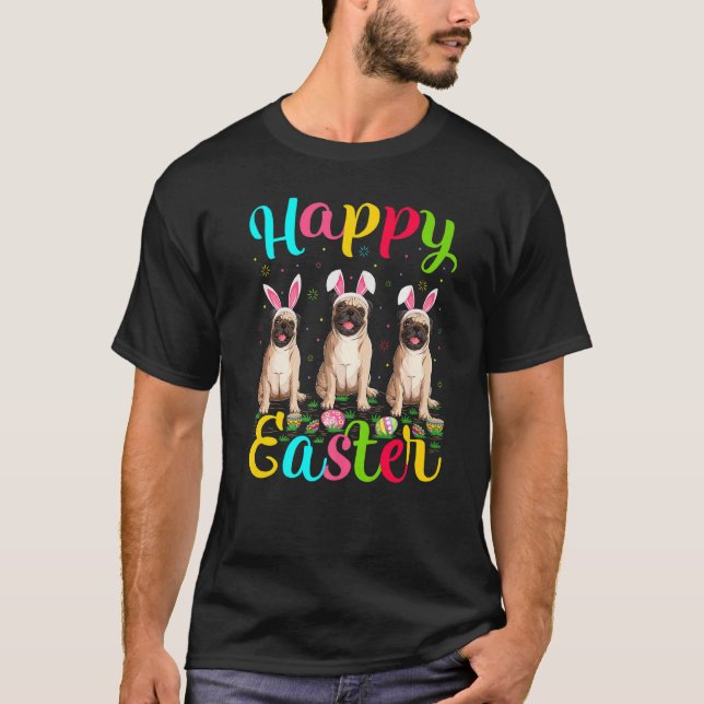 Mops Dog Funny Easter Egg Sonniger Mops Happy Oste T-Shirt (Vorderseite)