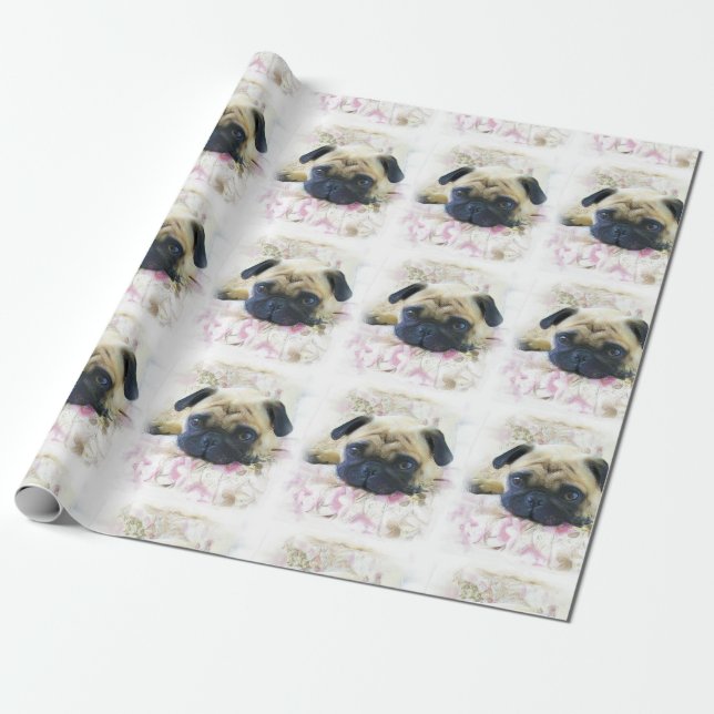 Mops Dog Geschenkpapier (Ungerollt)