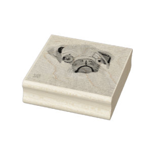 Mops Dog Gummistempel