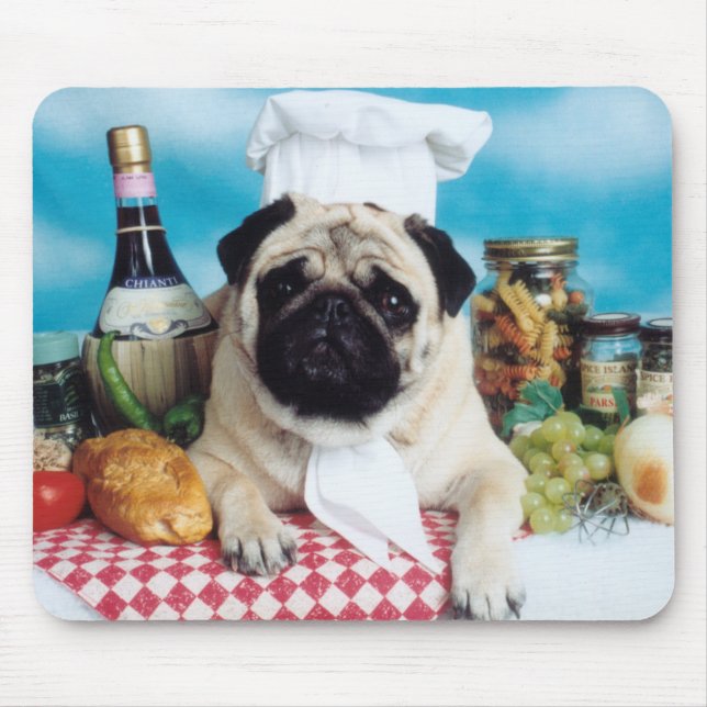 Mops Dog Koch Mousepad (Vorne)