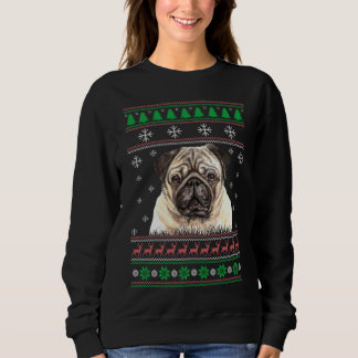 Mops Dog Lover Ugly Christmas Sweater Weihnachtsge Sweatshirt