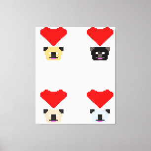 Mops Dog Lovers Die Liebe aller Mops Leinwanddruck