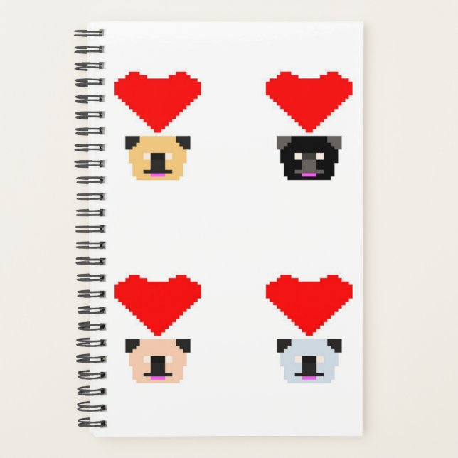 Mops Dog Lovers | Die Liebe aller Mops Planer (Vorderseite)