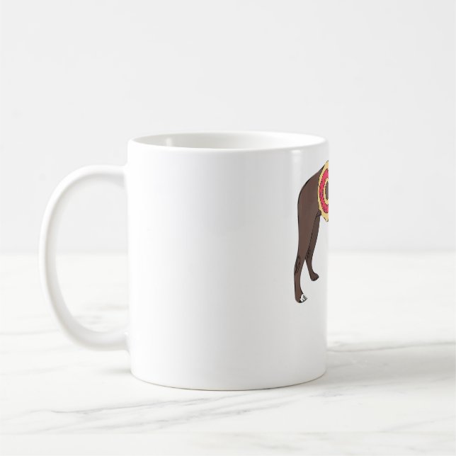Mops Dog lustigen Sprüche Donuts Kaffeetasse (Links)