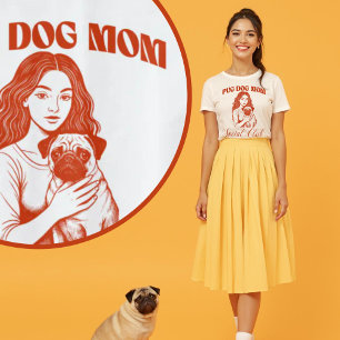 Mops Dog Mama Soziales  T-Shirt