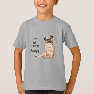 Mops Dog Mein bester Freund Individuelle Name T - T-Shirt