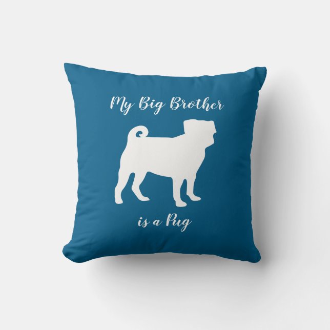 Mops Dog Puppy Baby SHower Kissen (Vorderseite)
