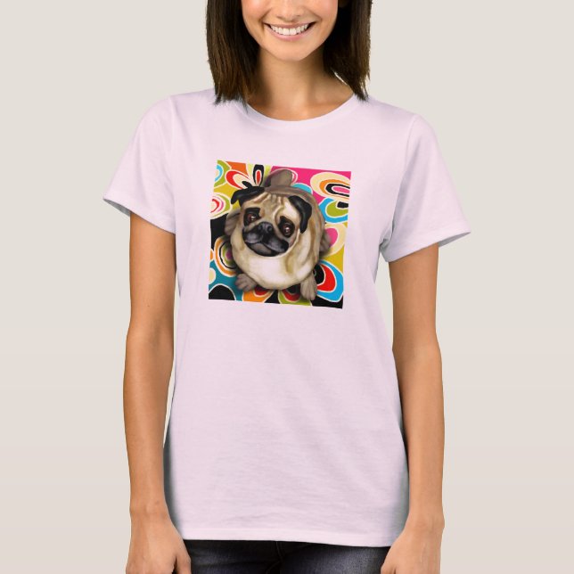 MOPS DOG RETRO T-Shirt (Vorderseite)