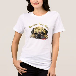 Mops Dog T - Shirt mit benutzerdefiniertem Text Ih
