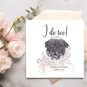 Mops Dog Wedding Cocktail Napkins Serviette