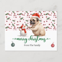 Mops Dog Weihnachten Thema