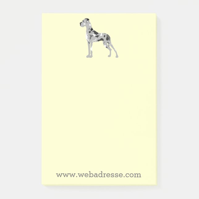 Mops-Dogge Post-it Klebezettel (Vorderseite)