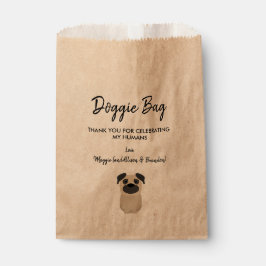 Mops Doggie Bag für Hochzeit, Doggy Leckerei Gefal Geschenktütchen