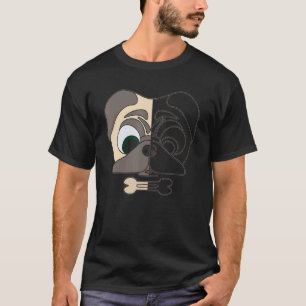 Mops Druck Kopf Puggle Tierporträt Mit Mops 2 T-Shirt